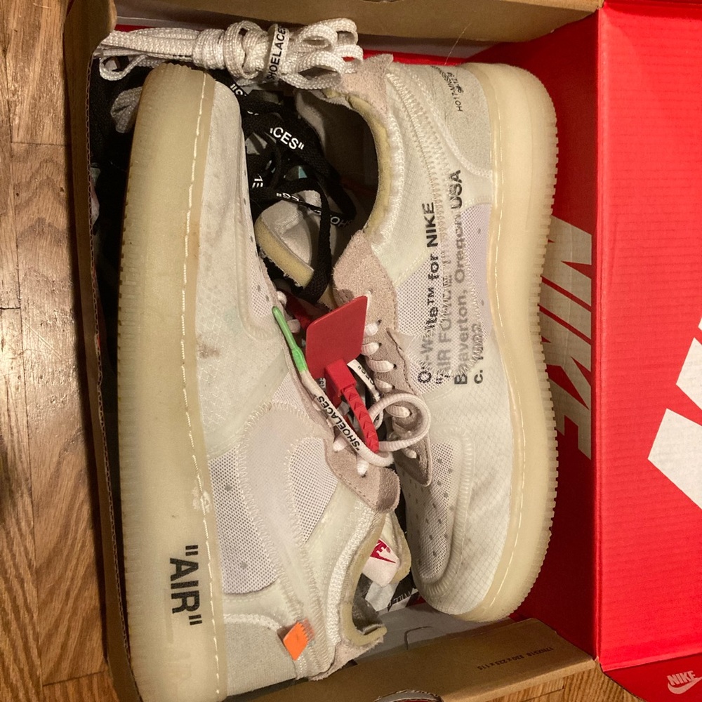 Off white Nike Air Force 1 ghost colorway